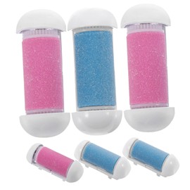 BIUDECO 6pcs Electric Foot Exfoliator Roller Replacement Water-resistant Foot Care Tool Ergonomic Design for Dead Skin Removal and Color Options
