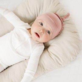 Konssy 6 Pack Baby Newborn Hats Set Knot Beanie Hats Soft for Infant Baby Girls Boys Caps 0-6 Months