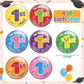 X1zuue Kindergarten Graduation Button Pin- 28Pcs I'm Going to First Grade Badges Pins for Kids Graduation Party Exchange Gifts Rewards Bulk Mini Round Congrats Grad Buttons for Clothes Bags Hat Decor