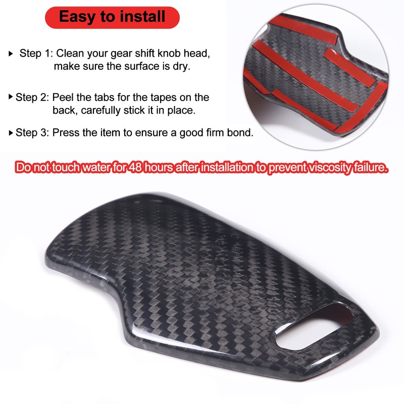 Daeiclru Real Carbon Fiber Gear Shift Knob Head Cover Compatible