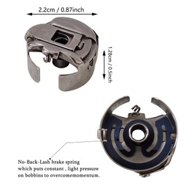 YEQIN 4pcs of Standard Size Industrial Bobbin Case fit Embroidery Machine Using Size L Bobbin Case # BC-DBZ(3)-NBL