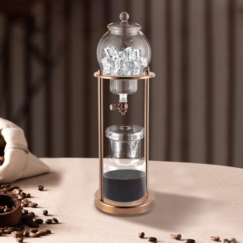 ZAWAYINE Glass Iced Coffee Cold Brew Drip Tower Coffee Filter