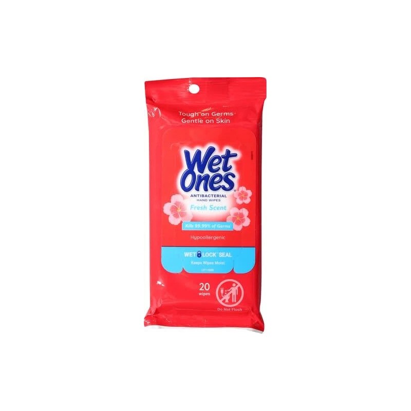 Wet Ones Antibacterial Wipes 20 ct Travel Case Fresh Scent