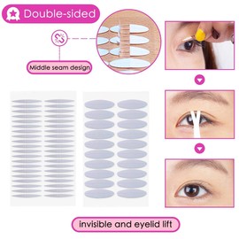 5 Types of Natural Invisible Single/Double Sided Eyelid Tapes, Instant Lift Eyelid Without Surgery, Perfect for Sagging, Sagging, Uneven and Single Sided Eyelids