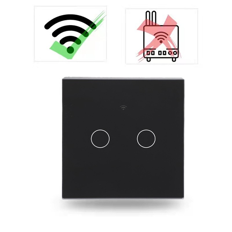 Remote Control Switch 2 Way WiFi AC 80‑260V 10A Touch