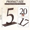 FYSUIMU 20Pcs Wooden Table Numbers with Stands 1 to 20