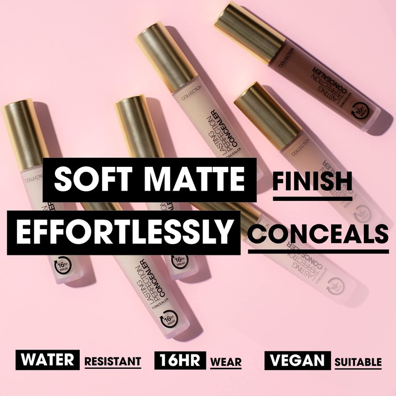 Collection Cosmetics Lasting Perfection Concealer, 16-Hour Wear, Long-Lasting Concealer, Café