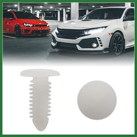 Motoforti 30Pcs White Plastic Rivets Splash Guard Fastener Clips 7.5 x 6.5mm Long-lasting