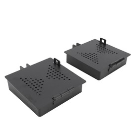 Carbon Steel RV Bumper Cover with Vent Holes – Secure Sewer Hose Storage, Square End Plug with Safety Pin – Fits 4 Inch RV Bumpers, Weatherproof, Easy Install