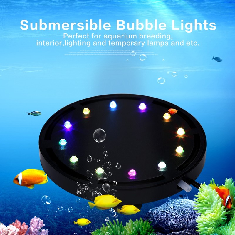 12 LED Light Submersible Bubble for Aquarium Fish Tank Pump