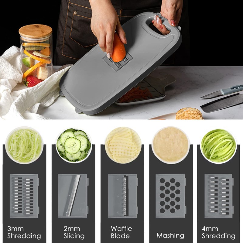 HI NINGER camping cutting board, Collapsible Chopping Board with Colander,