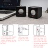 Mini Speaker Desktop Mini Cube USB Stereo 3.5mm Jack Wired