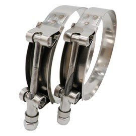 ROADFORMER 5.5" T Bolt Hose I.D. Clamp Stainless Steel - Working Range 146mm - 154mm for 5.5" I.D. Hose with 3mm - 6mm Wall Thickness, Tbolt Clamps Featured to Provide Reliable Sealing Force, 2 Pack