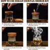 ZEKIAN Cocktail Smoker Kit with Torch & 4 Unique Flavor