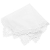 Milesky - Pañuelo de boda blanco de algodón puro, suave