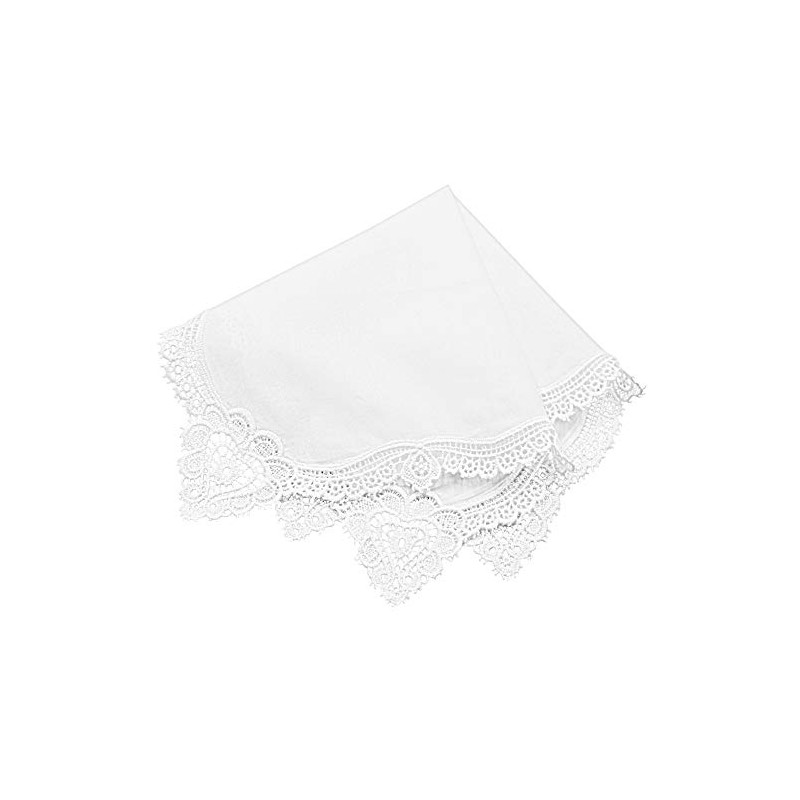 Milesky - Pañuelo de boda blanco de algodón puro, suave