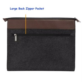 Woolen Felt Laptop Sleeve for 11 12 Inch Laptop Tablet for Men and Women, Protective Zippered Bag, Document Bag