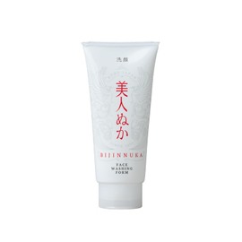 Bijin Nuka Facial Cleansing Foam with Rice Bran, Rich Foam, Ceramides, 135g