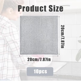 10PCS Multipurpose Wire Dishwashing Rags, Reusable Kitchen Wire Dish Towels, Dish Cloths, Lint Free Duster Cloth, Multifunctional Wire Dishcloth for Kitchen Non-Scratch Wire Dishcloth