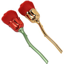 Juego de Brochas Eliminación Polvo en Forma Rosa Brocha Limpiadora Multiusos para Manicura y Maquillaje Moldeo Fundido Espesorado con Asiento Ergonómico