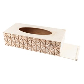 Ideen mit Herz Cosmetic Tissue Box | Wooden Tissue Dispenser | Natural | for DIY | Crafts | 26 cm x 12.3 cm x 7 cm