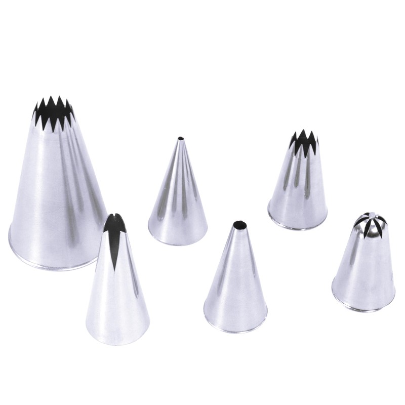 PME VTNZ001 Vintage Icing Nozzles - Set of 6 Stainless