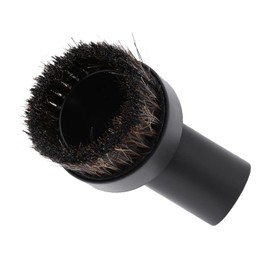 Eujgoov Cepillo Redondo Universal para Aspiradora, Cepillo Limpiador de Polvo, Compatible con Crin Suave, Reemplazo de Accesorio, Negro, Plástico y Caballo, 1 Unidad