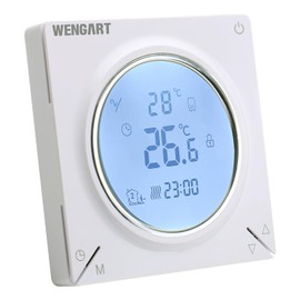 Wengart Water Heating Thermostat WG106,Weekly Programming,Digital LCD Display,Easy Operation,Suitable For Hot Water Heating System,Saving Energy,Linkable Gas Boiler