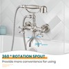 gotonovo Wall Mount Clawfoot Bathtub Faucet with HandHeld Spray and