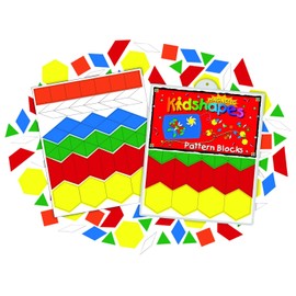 Barker Creek Learning Magnets, Pattern Blocks, for Children, Spatial Relationship, Patterning, Geometry, Problem Solving Skills (2300)