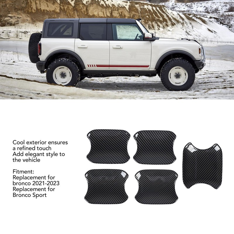 5PCS Car Exterior Door Handle Bowl Cover Protective Sticker Scratch