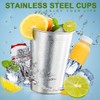 Modixun 4Pcs Premium Stainless Steel Cups, Stackable Pint Drinking Cups,