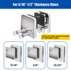 Glass Clamp,4PCS Stainless Steel 304 Brushed Glass Holder Shelf Bracket