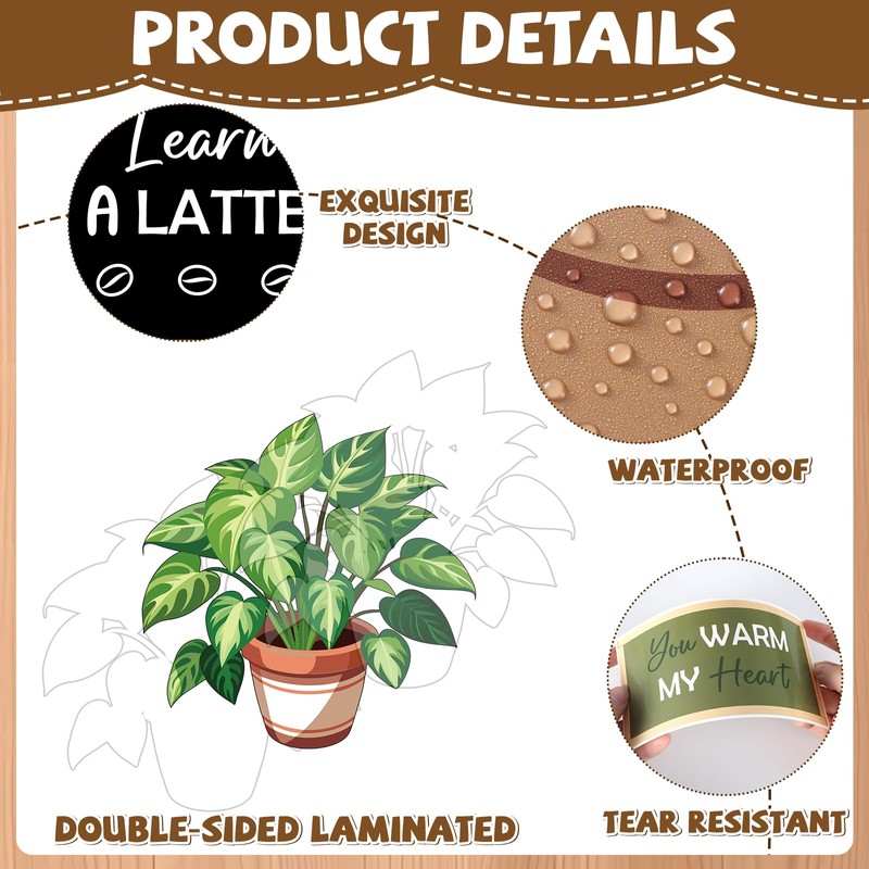 Welcome Bulletin Board Coffee Greenery Bulletin Board Set Coffee Cup