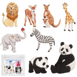 Children's iron-on patches, pack of 8 patches, patches for iron-on children, animal iron-on patches, children, for T-shirt, jeans, clothing bags, hats, repair the hole, DIY accessories