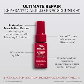 Wella Professionals Ultimate Repair Miracle Hair Rescue, Tratamiento Reparador de lujo sin enjuague para cabello daado, 30 ml                         