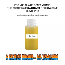 Summer Snow Entertainment EGG NOG MIX SNOW CONE/SHAVED ICE FLAVOR CONCENTRATE MAKES 1 QUART