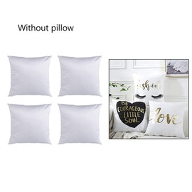 40X40 White Plain Sublimation Blanks Pillow Case Cushion Cover Pillowcase for Heat Press As DIY 10Pcs