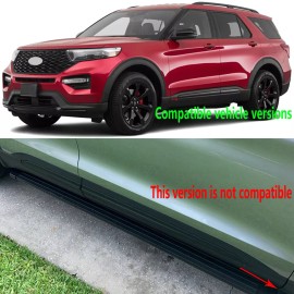 Unbranded For Ford Explorer 2020-2025 New Glossy Black Body Door Side Molding Trim Cover