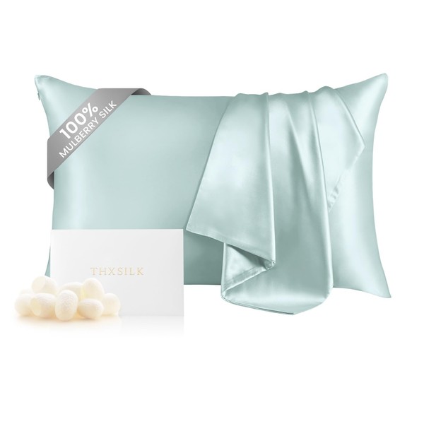 THXSILK 100% Mulberry Silk Pillowcase for Hair and Skin Health,