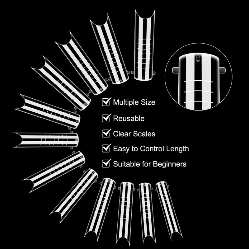 ANGNYA 144 Pieces Nail Shapes Dual Shape Nails Set, 12