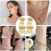 ZILZUFA Pack of 4 Chains Layering Clasp, Chain Clasp, Gold,