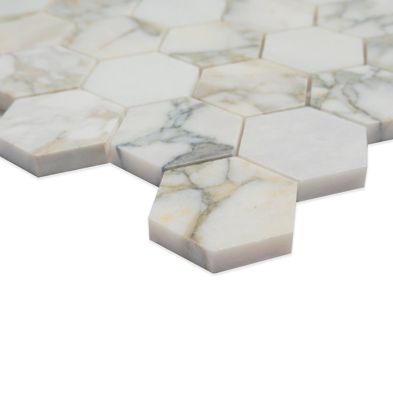MSI Coronado Honed Hexagon Marble Mosaic Tile for Bathroom, Kitchen