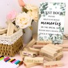 CosCosX 86 Pcs Wedding Guest Book Alternative Wooden Block in