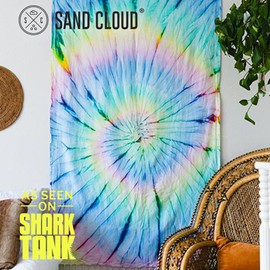 Sand Cloud Sand Cloud Turkish Beach Towel - Sand Free - 100% Organic Turkish Cotton Yarn - Quick Dry Towel for Beach, Picnic Blanket or Throw - As Seen on Shark Tank - Tie Dye (Wanderlust)