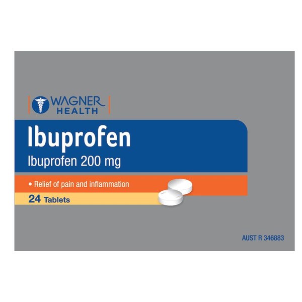 Wagner Health Ibuprofen 200mg 24 Tablets Blister Pack