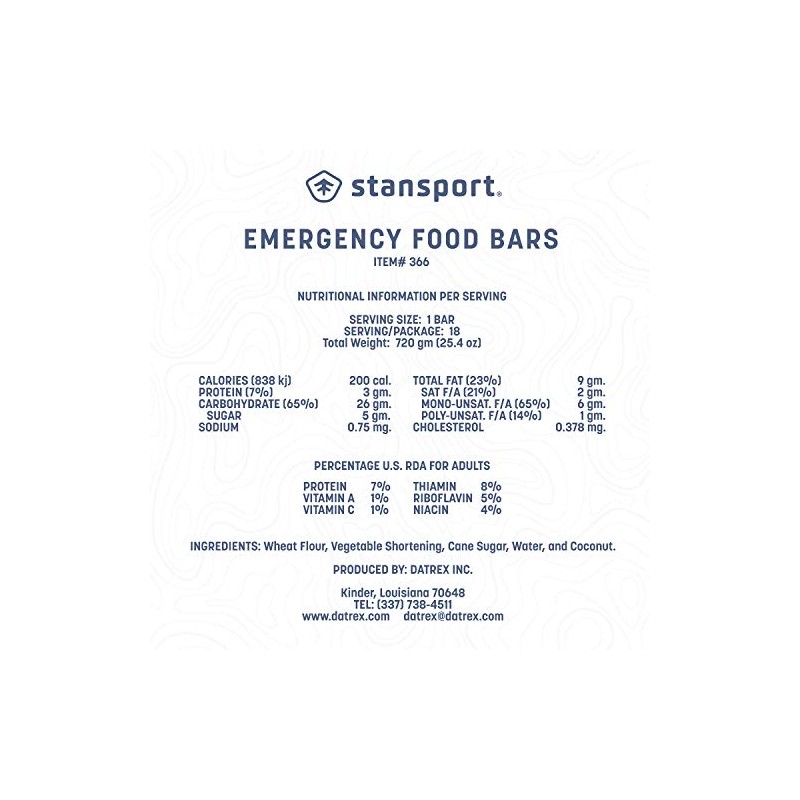 Stansport Emergency Food Bars (366)