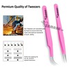 ZAMAHA UK Lash Eyelash Extension Tweezers, Japanese Stainless Steel Tools