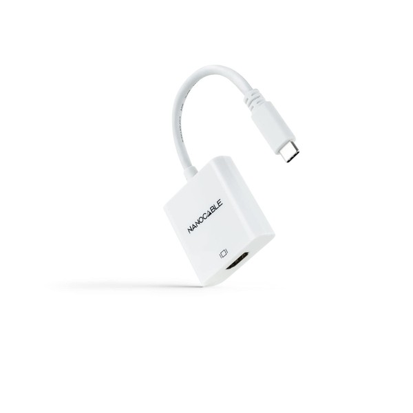 Brightium USB-C to HDMI 4K Converter in White, Measures 6