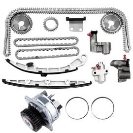 OCPTY Timing Chain Water Pump Kit fits for TK7660-1WP Infiniti FX35 G35 350Z Altima Maxima Murano 3.5L 2003-2007